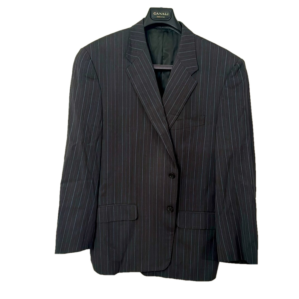 Corneliani 100% Virgin Wool extra fine Pin Striped Blazer Made in Italy see pics